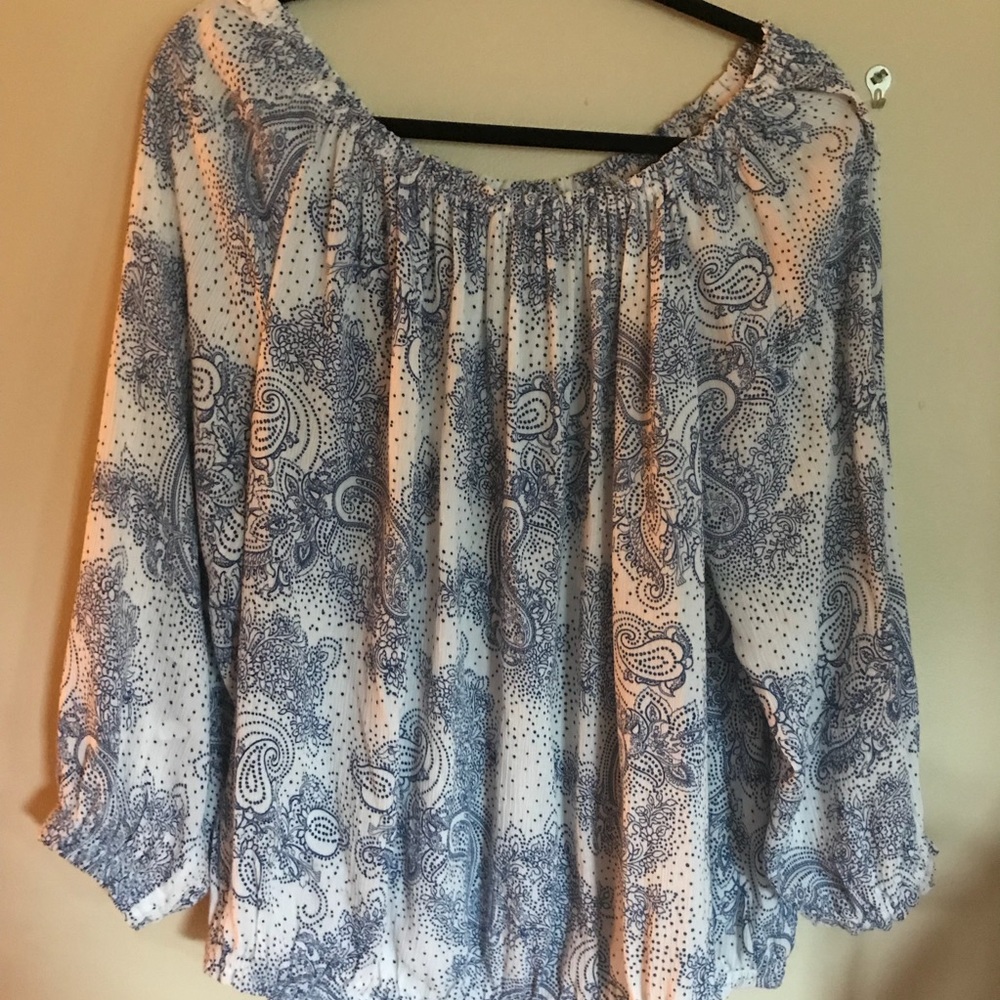 Off shoulder top.